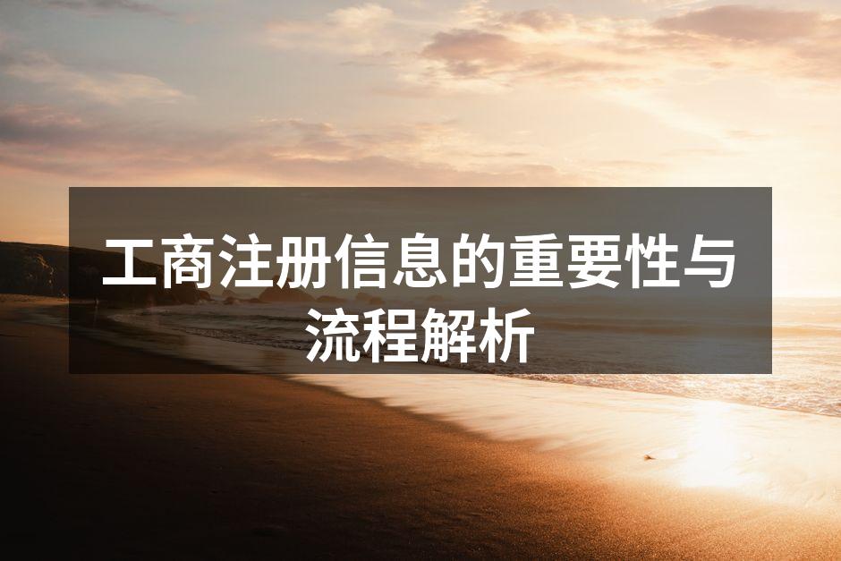 工商注册信息的重要性与流程解析