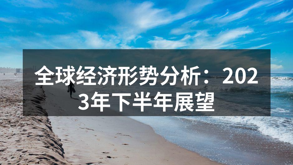 全球经济形势分析：2023年下半年展望