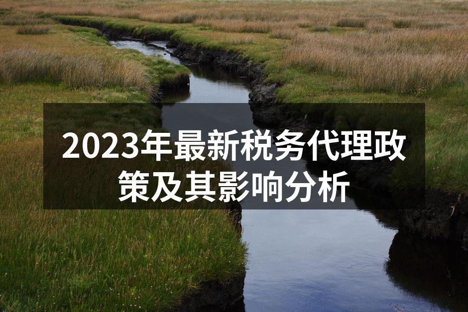 2023年最新税务代理政策及其影响分析